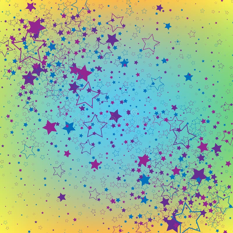 Abstract Color Background with Blue Magenta Stars Confetti, Design