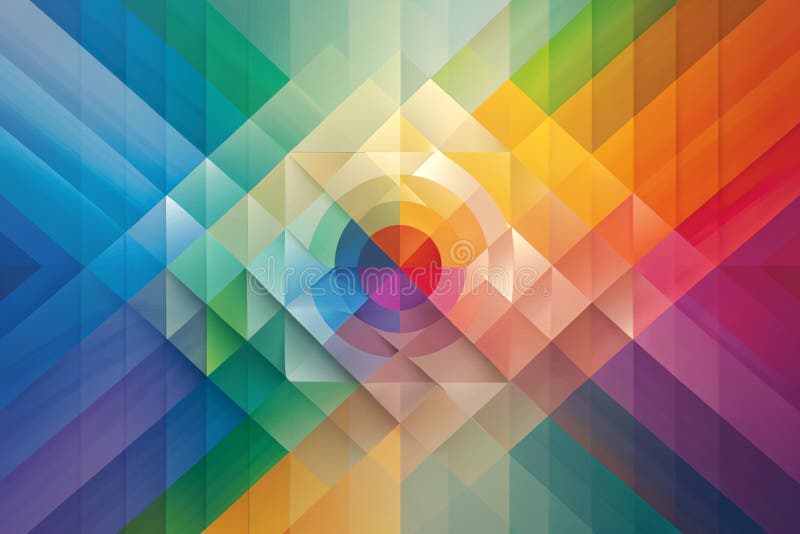 Abstract color composition color circle stock illustration