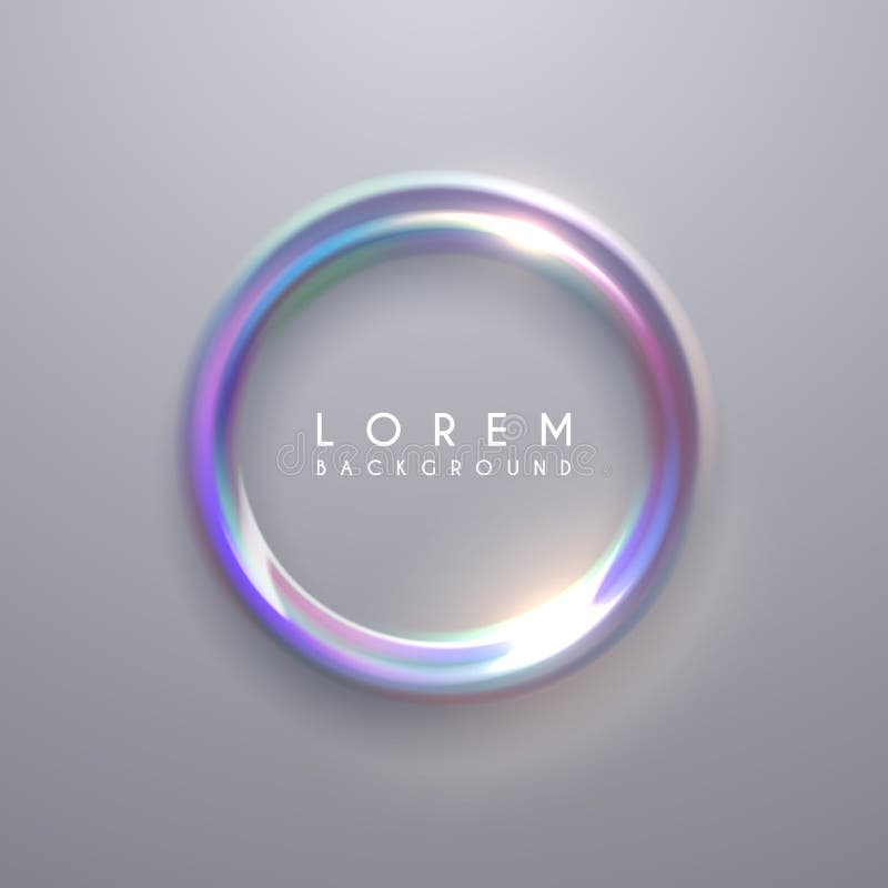 Abstract Ring Background with Light Effect Stock Vector Illustration