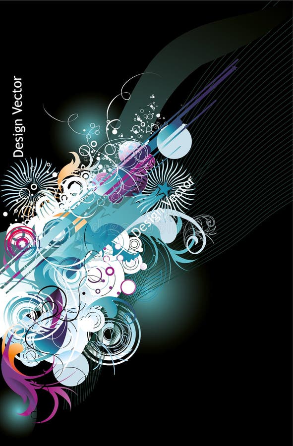 Abstract color lines stock illustration