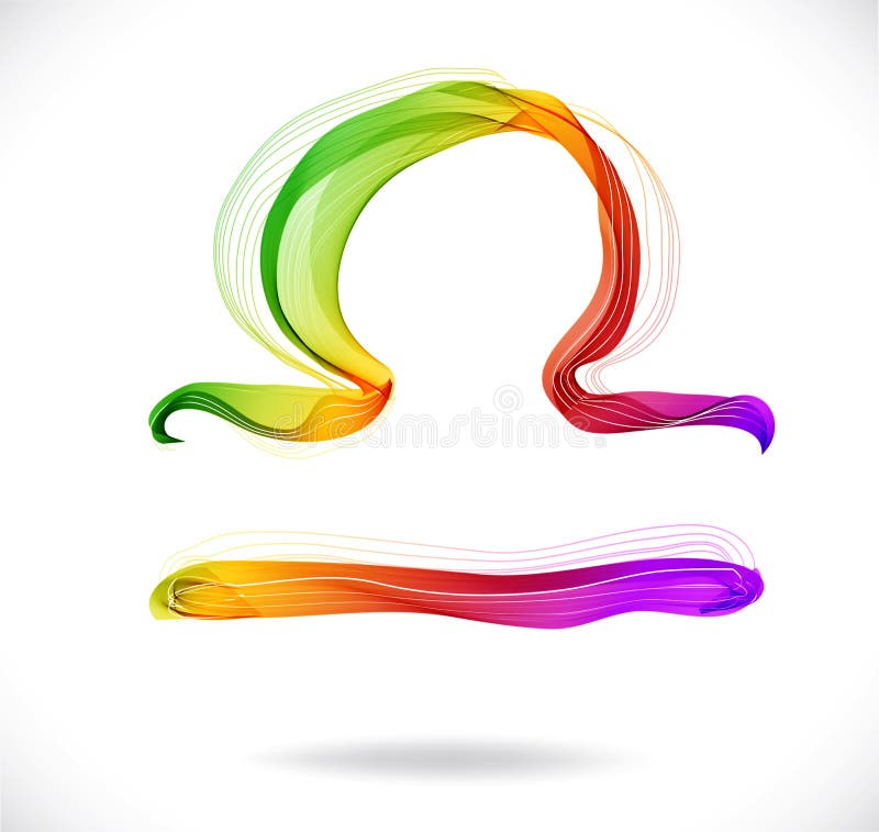 Abstract color sign of the zodiac - Libra royalty free illustration