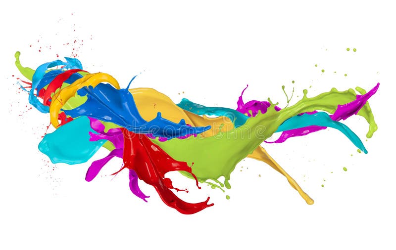 Abstract Color Splashes On White Background Stock Image Image Of