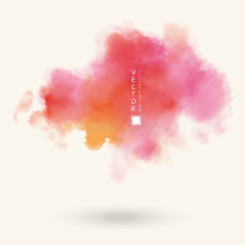 Abstract color watercolor element for web design. Vector royalty free illustration