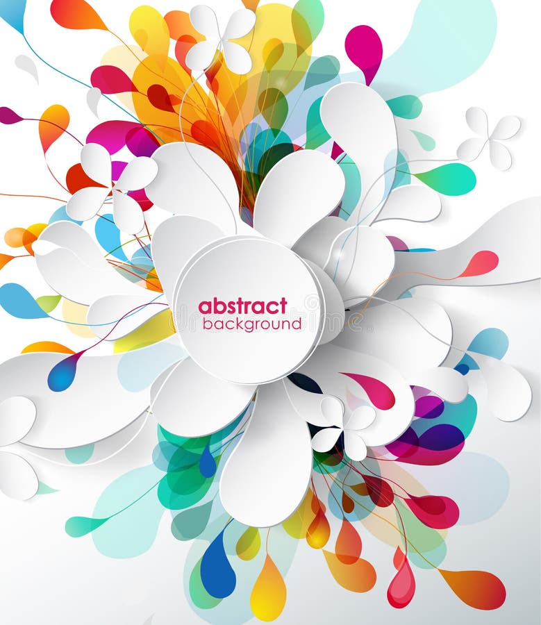 Abstract Colored Flower Background with Circles. Stock Vector ...