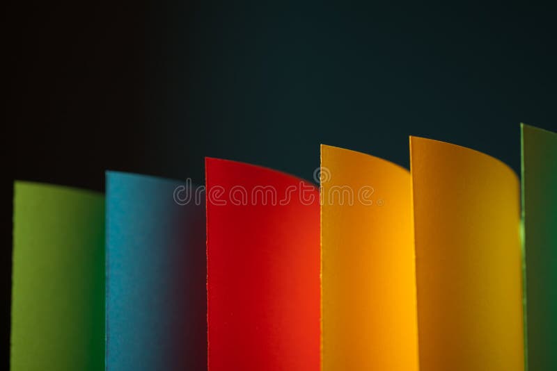 Abstract Colored Paper on Grey Background Stock Photo Image of macro