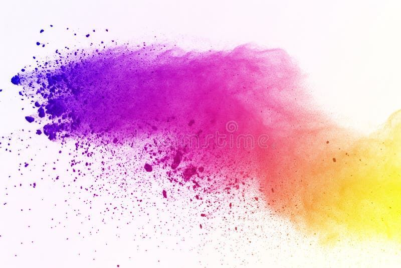 Explosion of colored powder, isolated on white background. Abstract of colored dust splatted. Color cloud. vector illustration Explosion of colored powder, isolated on white background. Abstract of colored dust splatted. Color cloud. vector illustration