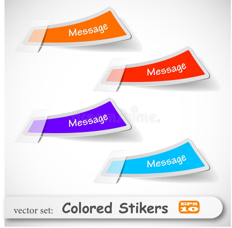 The abstract colored sticker set