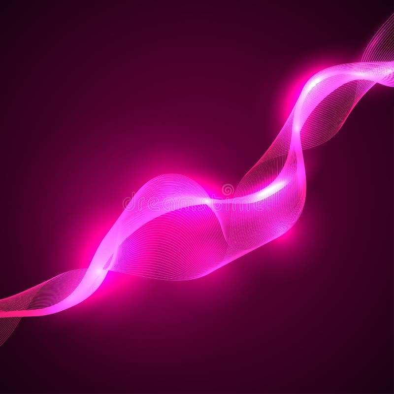 Abstract Colored Wave Element For Design Stylized Line Art Background