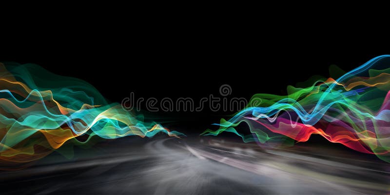 Abstract colored waves vector illustration