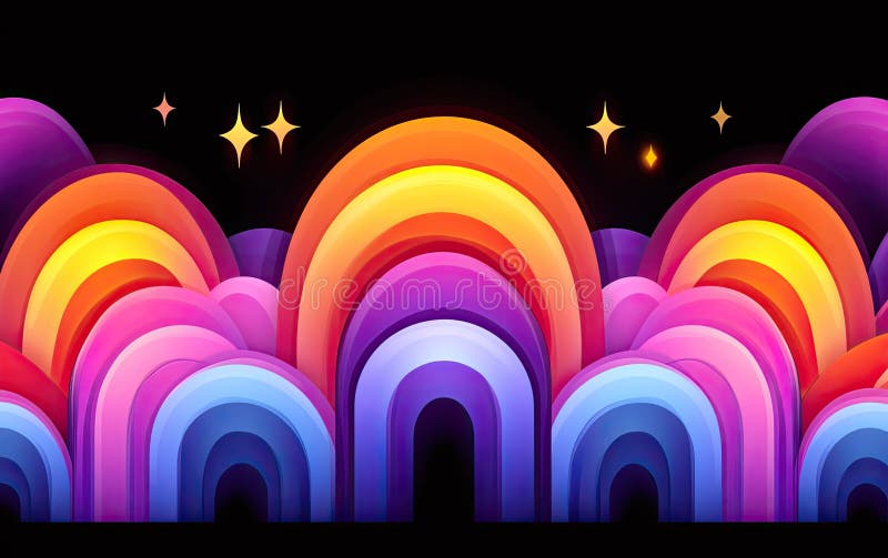 Abstract Colorful Arch Background