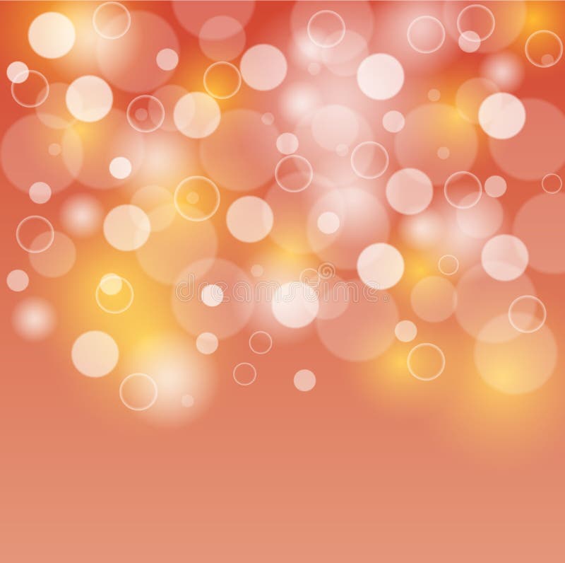 Orange and yellow background white bubbles or bokeh lights vector illustration Orange and yellow background white bubbles or bokeh lights vector illustration