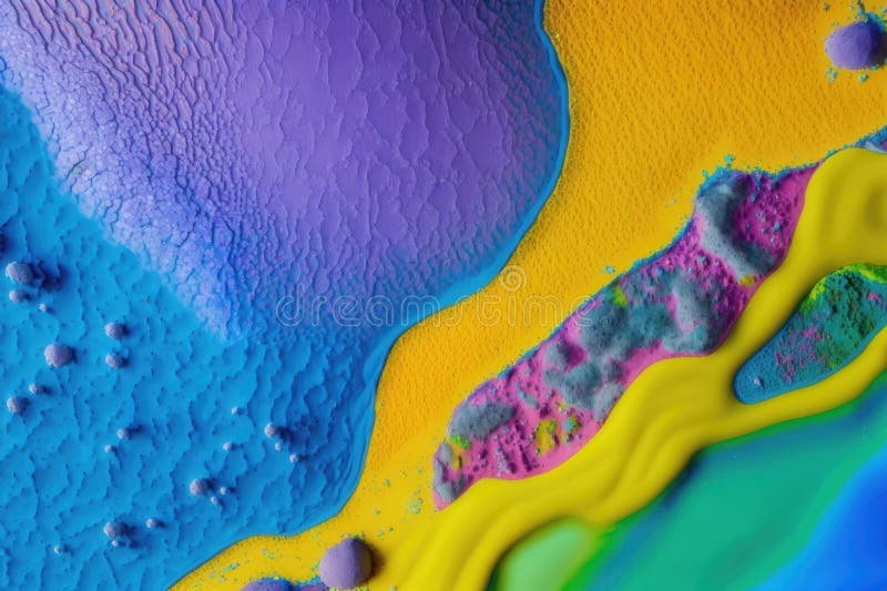 Abstract colorful background with different textures and meterials ai