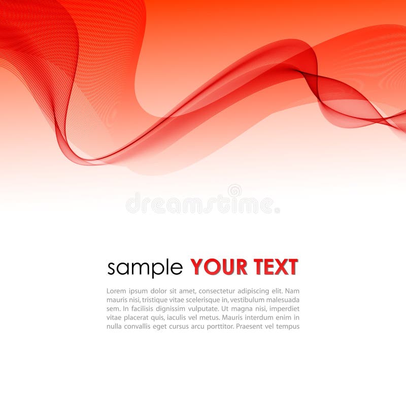 Abstract colorful background with red smoke wave stock illustration