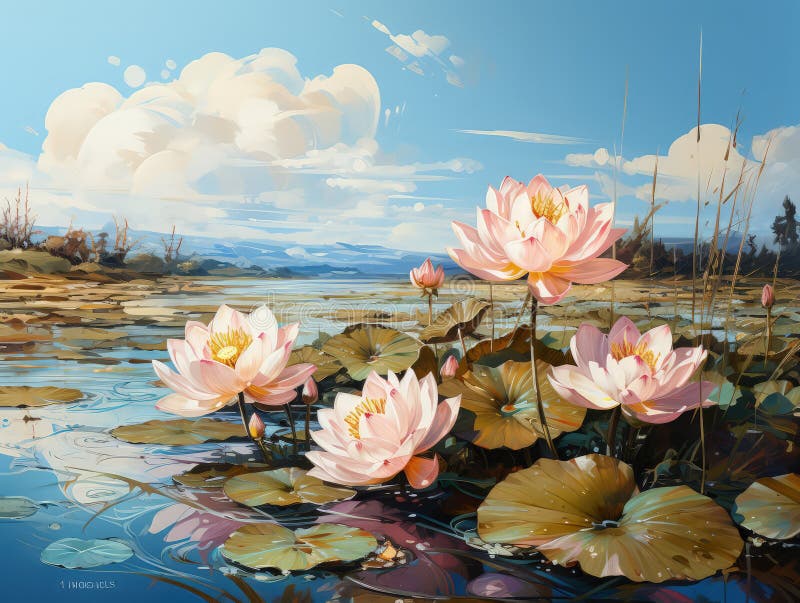 Abstract colorful beautiful flowers modern digital artwork vector illustration