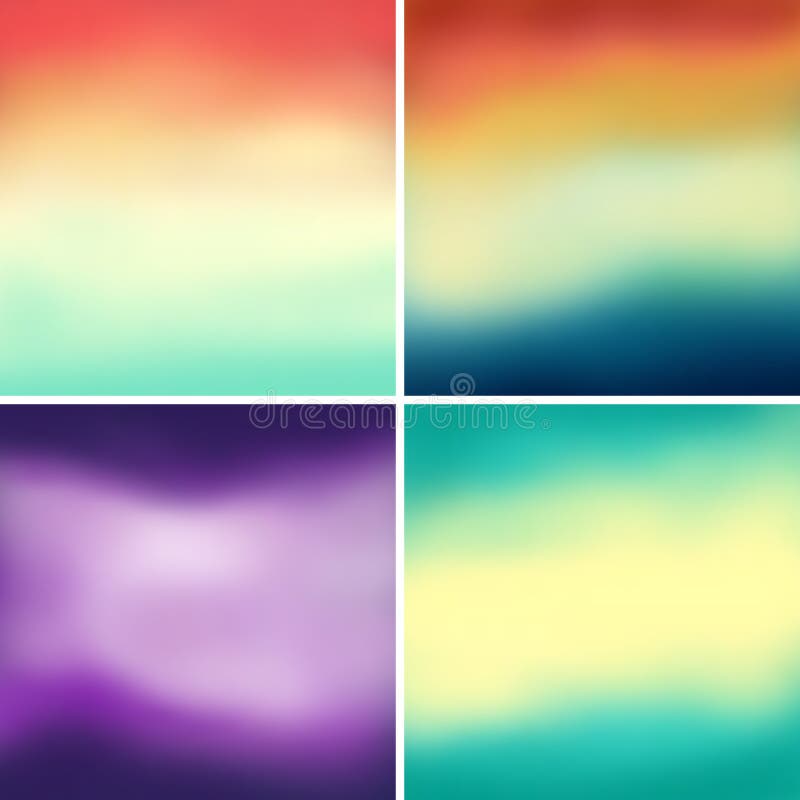 Abstract colorful blurred vector backgrounds set 5