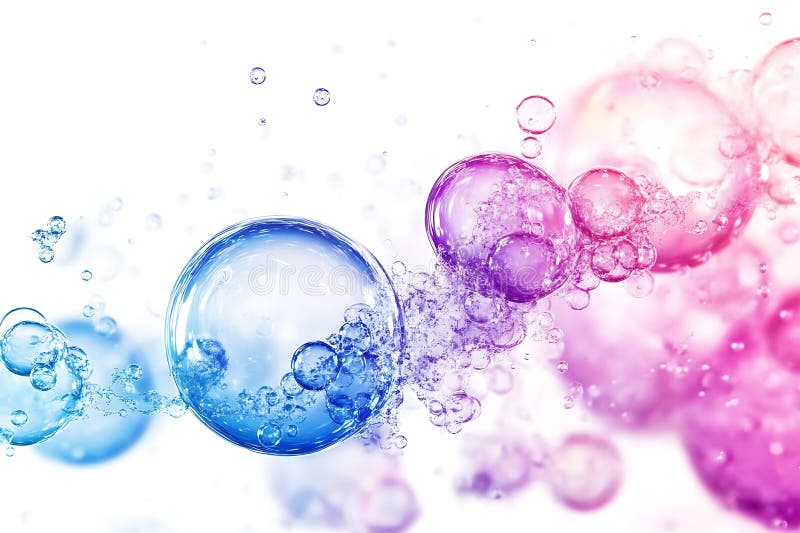 Abstract Colorful Bubbles on White Background stock illustration