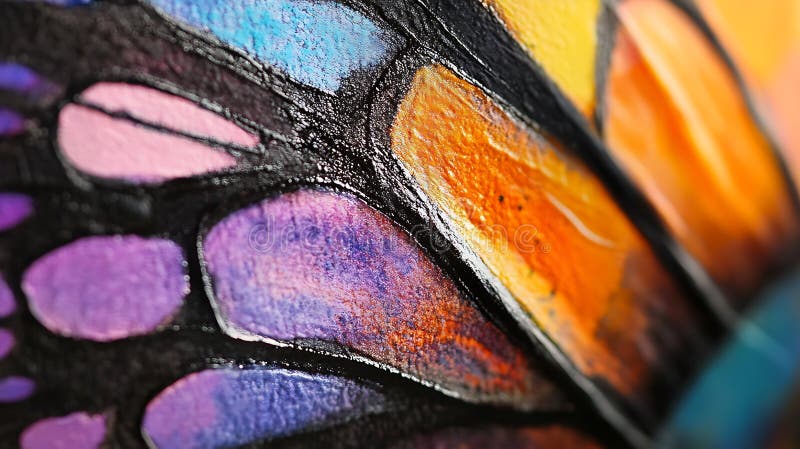 Abstract Colorful Butterfly Wing Texture vector illustration