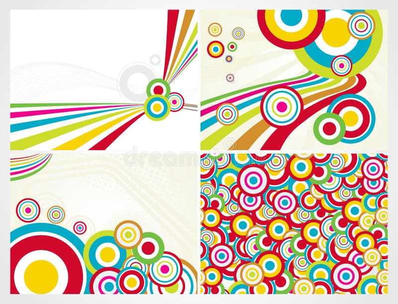 Abstract colorful circle background,set