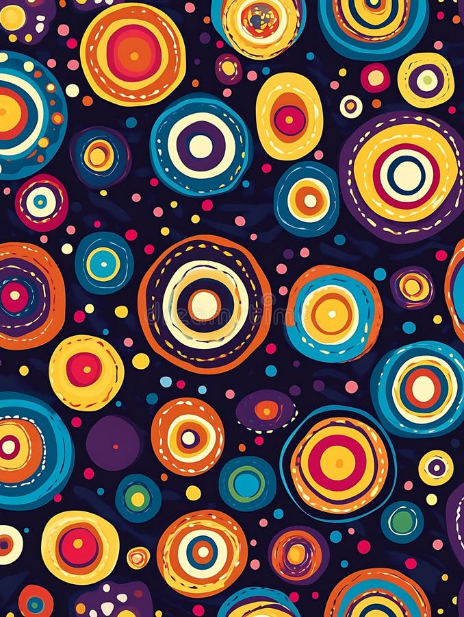 Abstract Colorful Circle Pattern Background vector illustration