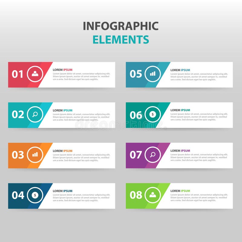 Abstract colorful circle 4 step business Infographics elements, presentation template flat design vector illustration