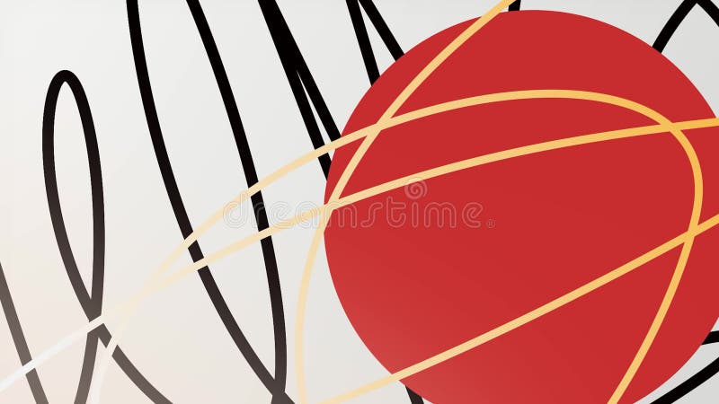Abstract colorful circle surrounded by curving lines on a white background. Motion. Bright geometric pattern.