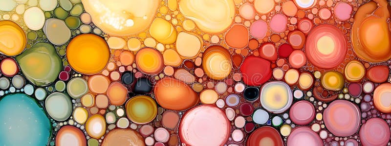 Abstract Colorful Circles Pattern in Warm Tones royalty free illustration