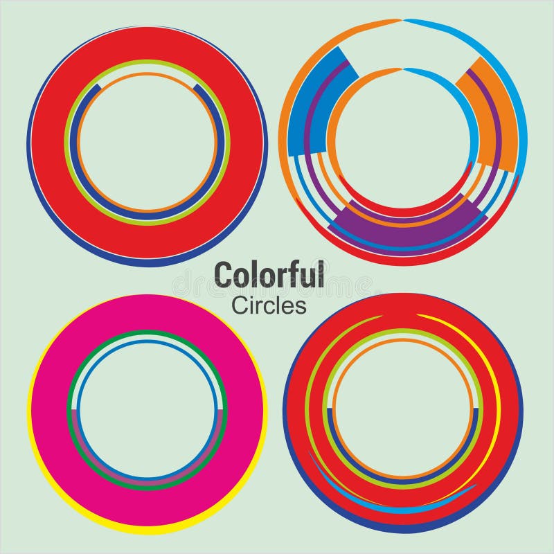 Abstract Colorful Circles for technology communication design stock illustration Abstract Colorful Circles for technology communication design stock illustration