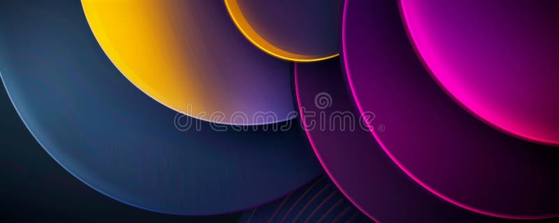 Cercuri colorate abstracte în tonuri gradiente vibrante pentru tapetul modern stock photo