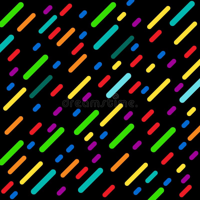 Abstract Colorful Diagonal Rounded Shapes Lines Transition on Black ...