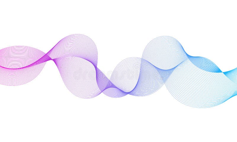 Abstract colorful equalizer wavy lines element isolated on white background. stock illustration Abstract colorful equalizer wavy lines element isolated on white background. stock illustration