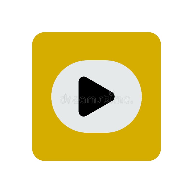 Colorful flat icon design for mobile application Video play royalty free illustration
