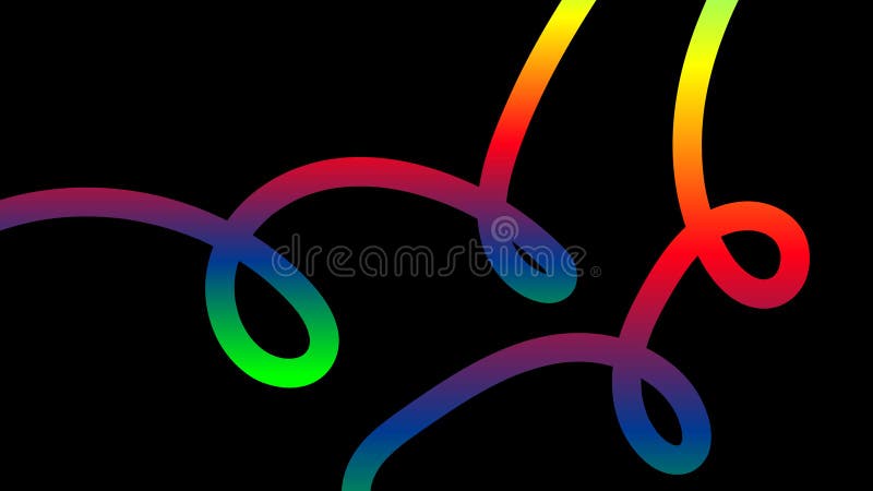 Abstract colorful fluid motion design rainbow loop curves ilustração stock