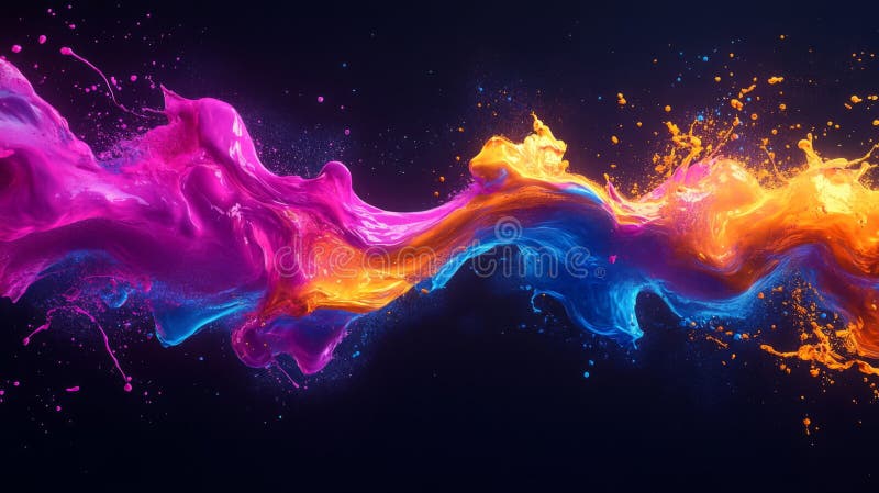 Abstract Colorful Fluid Wave Design royalty free illustration