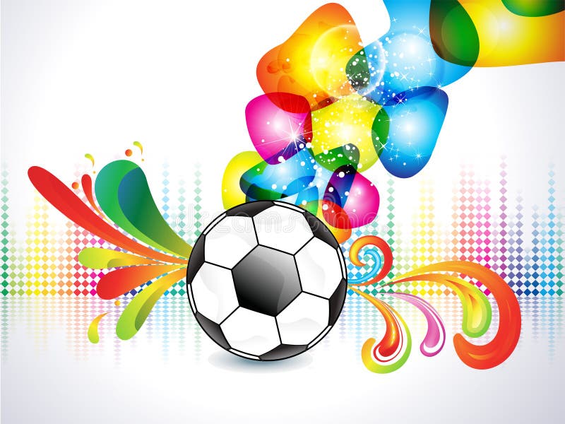 Abstract colorful football explode background