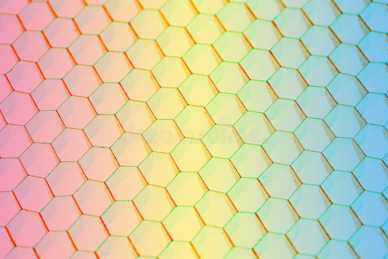 Abstract colorful geometric hexagon background stock photos