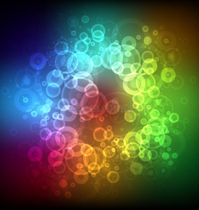 Abstract glowing bubbles. The color gradient background. All the colors of the rainbow. Color Palette. Abstract glowing bubbles. The color gradient background. All the colors of the rainbow. Color Palette.