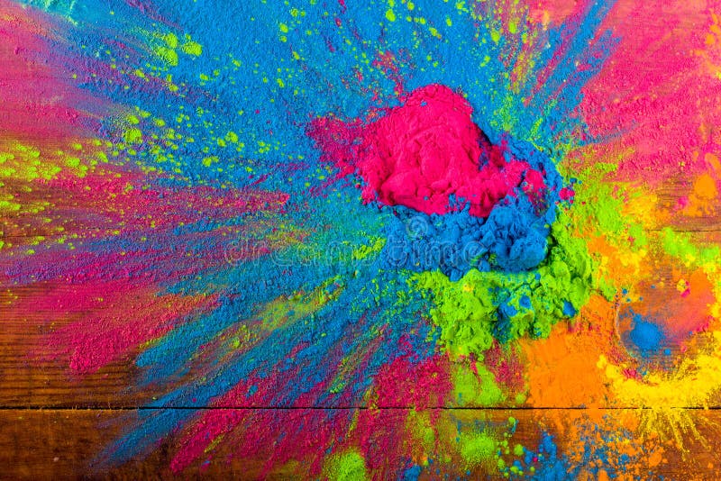 Abstract Colorful Happy Holi Background. Color Vibrant Powder on Wood. Dust  Colored Splash Texture Stock Photo - Image of paint, hinduism: 140962918