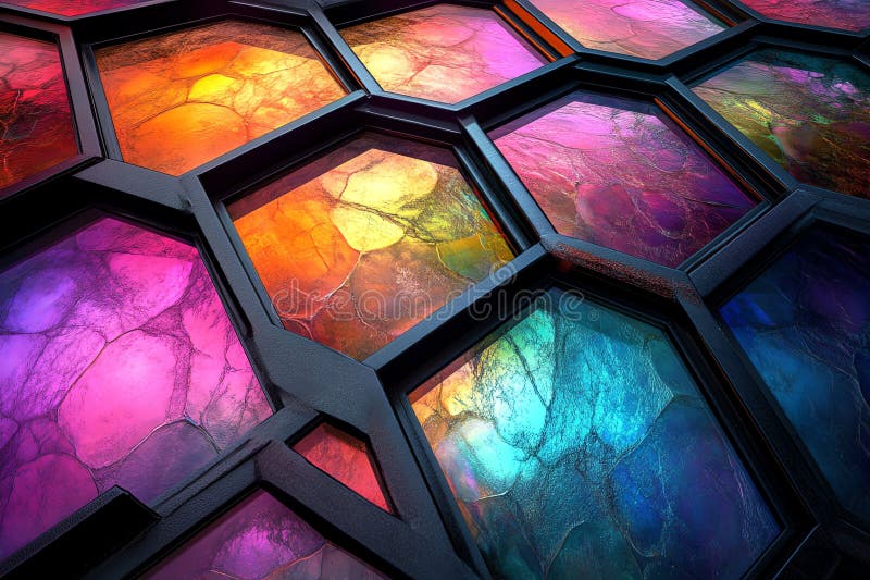 Abstract colorful hexagonal pattern background vector illustration
