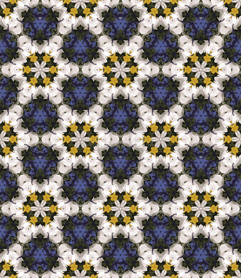 Abstract colorful kaleidoscope seamless pattern. Geometric floral vector background. Mosaic mandala graphic design swatch. stock illustration