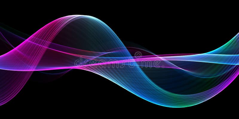 Abstract Colorful Light Wave Futuristic Background Stock Illustration -  Illustration of color, computer: 230002944