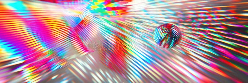Abstract Colorful Lines Sphere Rainbow Vibrant Dynamic Energy Speed Light Rays Background Design Art royalty free illustration