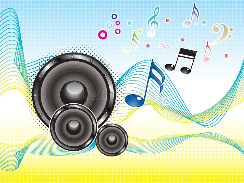Abstract Colorful Music Sound Wave Wallpaper Stock Vector Image 24001612
