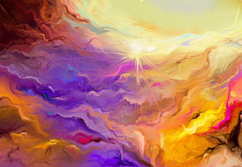 Abstract colorful oil painting on canvas texture. vector illustration