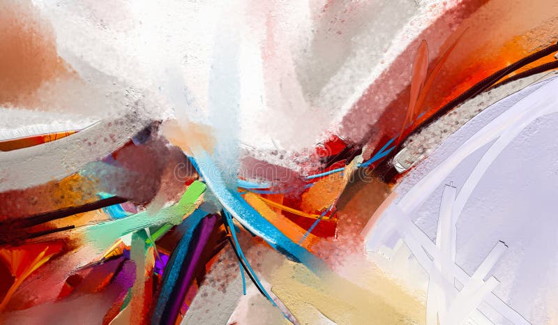Abstract colorful oil painting on canvas texture. stock illustration
