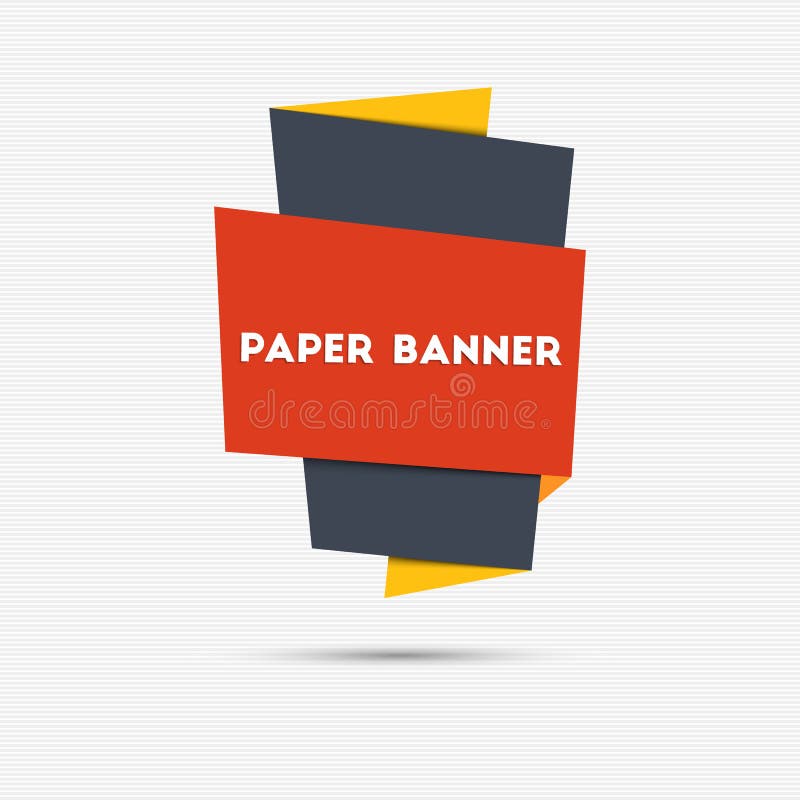 Abstract Colorful Paper Banner Stock Vector Illustration of brochure