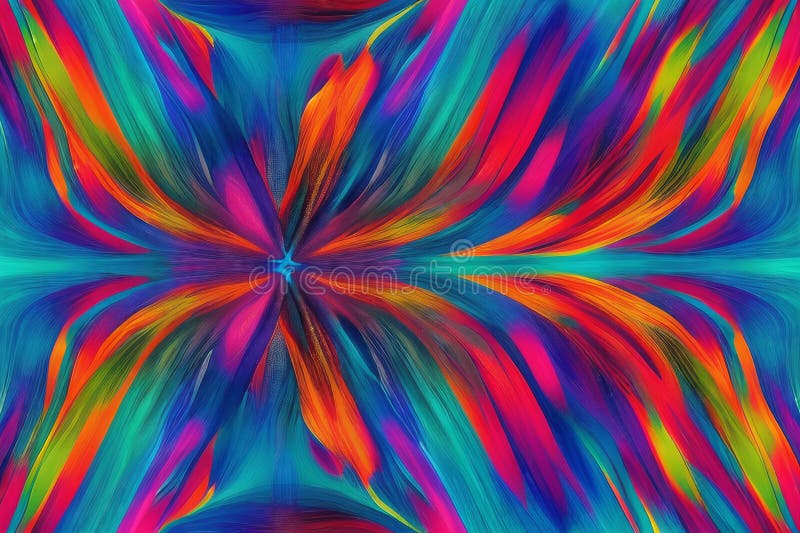 Abstract colorful psychedelic background stock illustration