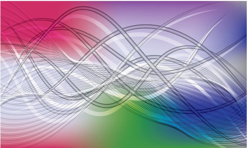 Abstract Rainbow spectrum curve flow wave line background template stock illustration Abstract Rainbow spectrum curve flow wave line background template stock illustration