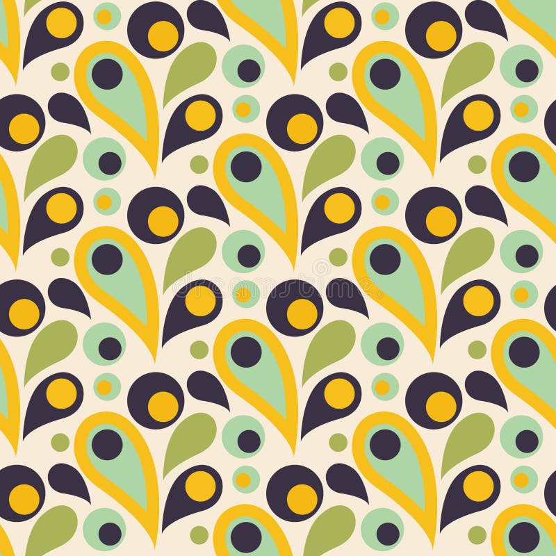 Abstract colorful seamless pattern with drop, round shapes. Flat vector illustration Abstract colorful seamless pattern with drop, round shapes. Flat vector illustration