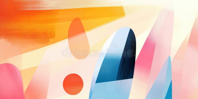 Abstract colorful shapes with gradient pattern background stock images
