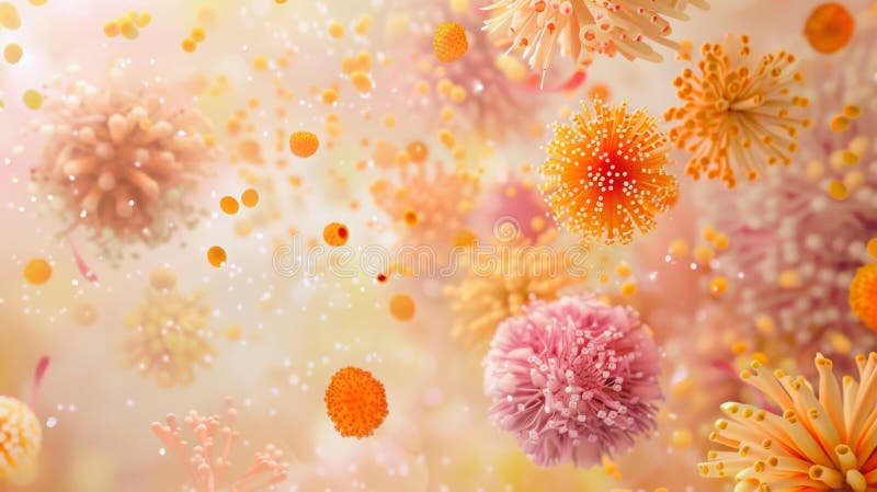 Abstract Colorful Shapes in Motion stock photo